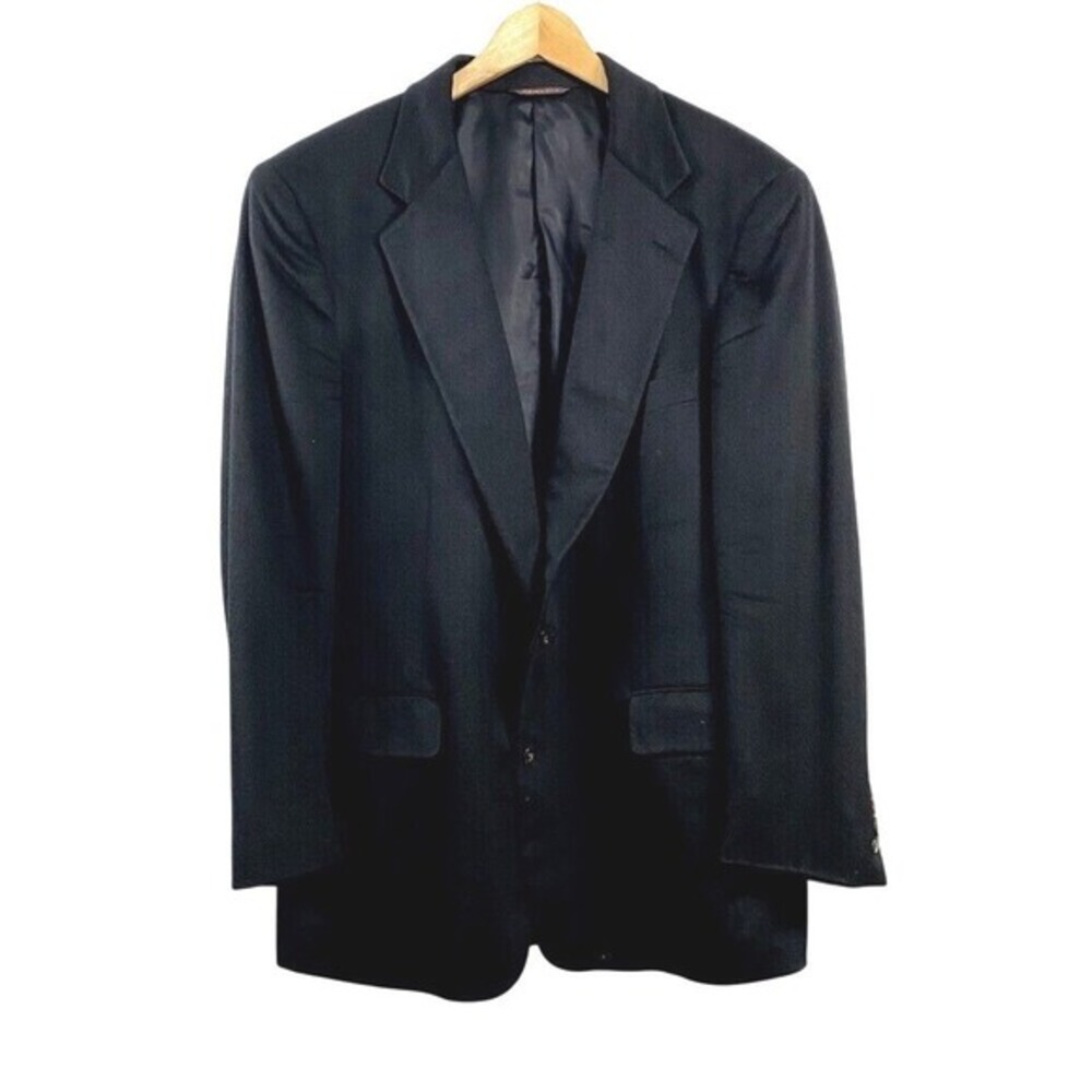 Loro Piana Men's 100% Cashmere Blazer size 48 Black Union Made in USA Careerwear